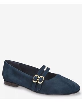 Bella Vita | Women’s Daven Mary Jane Flat in Navy Suede Size 10